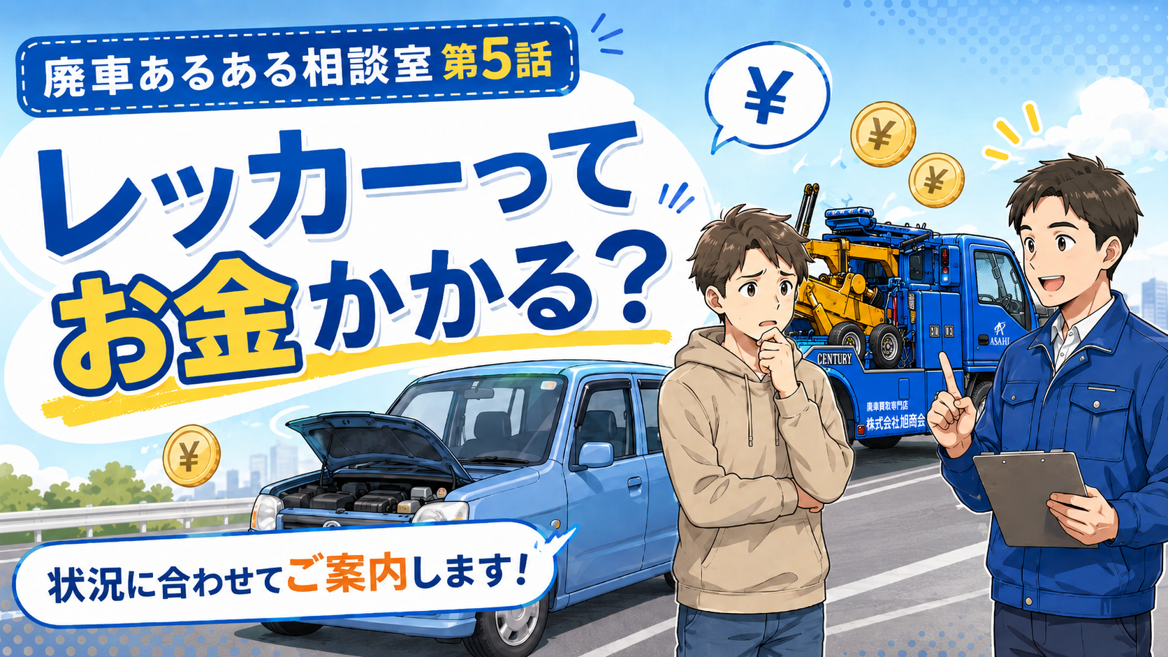 レッカーってお金かかるの？